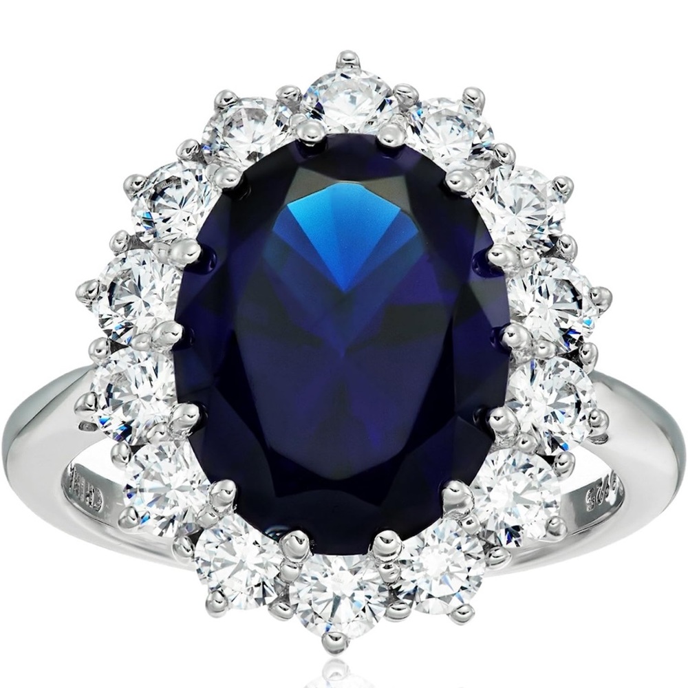 Platinum-Plated Silver
Celebrity KateRing Zirconia Accents, Size 9